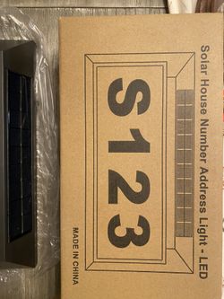 Solar Street Number Sign