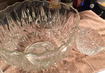Crystal Punch Bowl Set