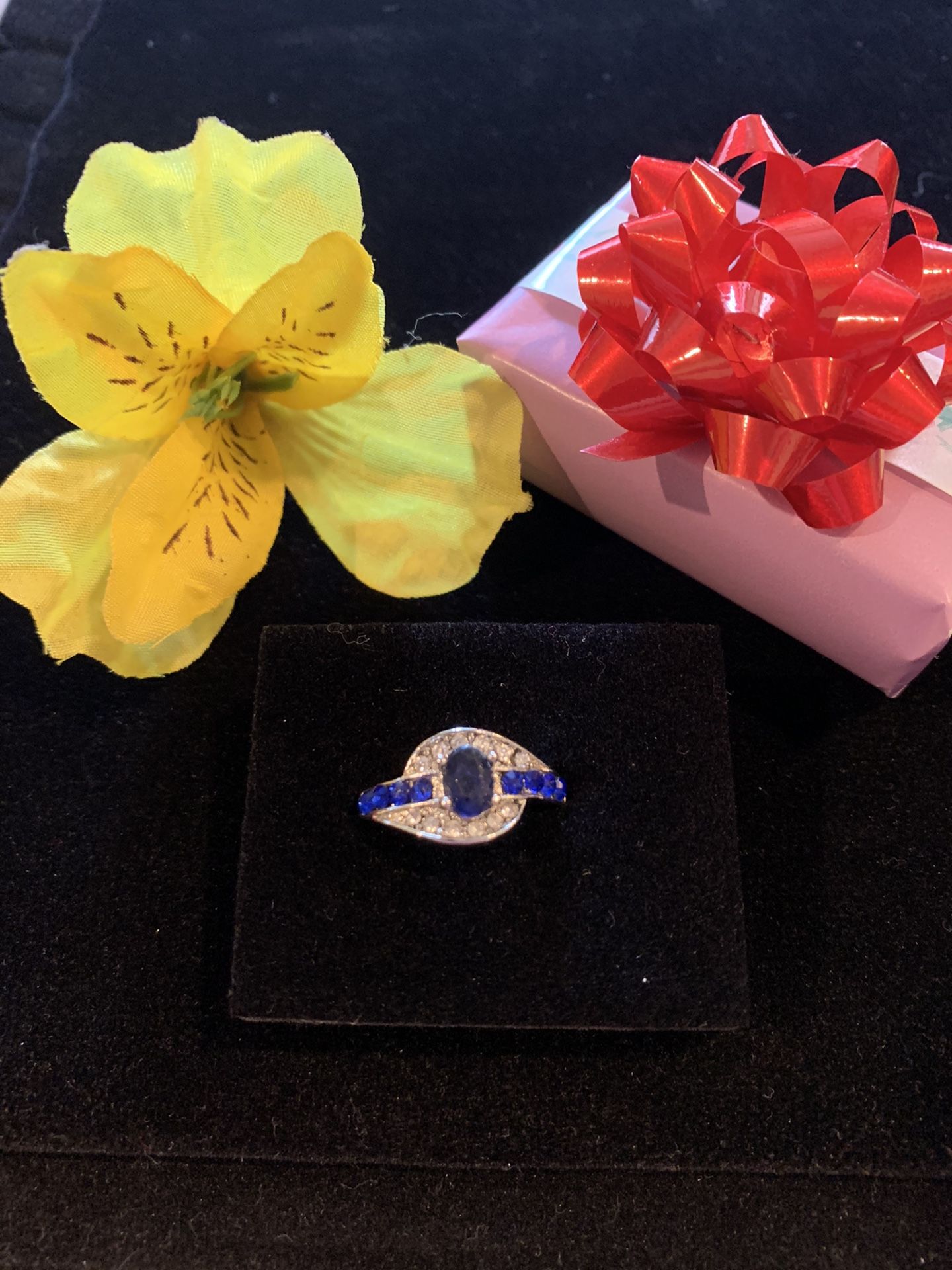 Beautiful Blue & White CZ Ring