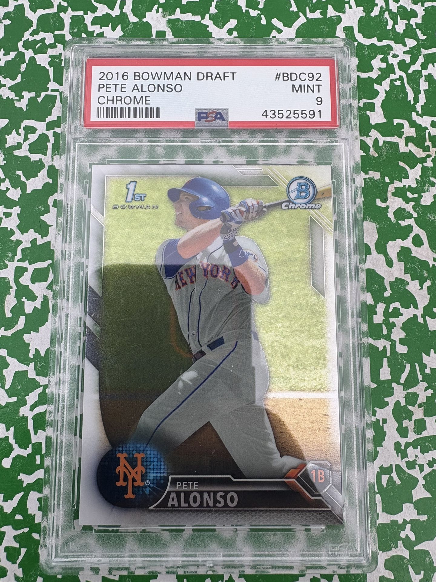 2016. Pete Alonso. Bowman. Chrome. Rookie. Psa 9