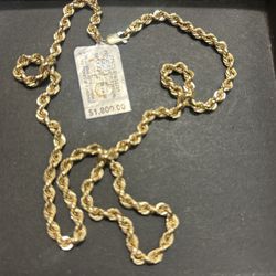 Gold Chain 10KY 22 4.2MM 