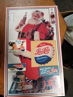 Collectable Pepsi Tin Sign n Collectable Pepsi Pins (4)