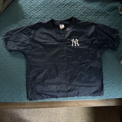 Mens Yankees Windbreaker Pullover Sz L