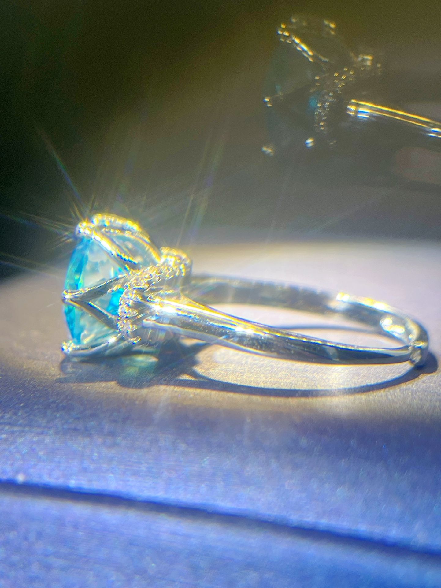5ct Round Cut Crown Created Diamonds Ring/ Platinum PT950 FN /sparkle ring