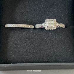 1/2 CT. T.W. Quad Princess-Cut Size 7 - 10K White Gold Engagement Wedding Ring