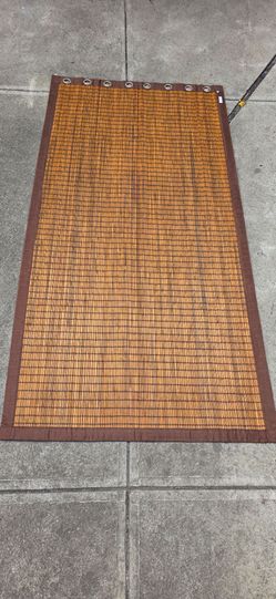 NEW (Set of 3) BrylaneHome Bamboo Grommet Curtain Panels 42" x 84"