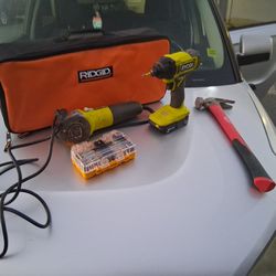 Tool Bundle One Grinder One Compact Drill One Rigid saw 1 Milwaukee Hammer And Drill Bits