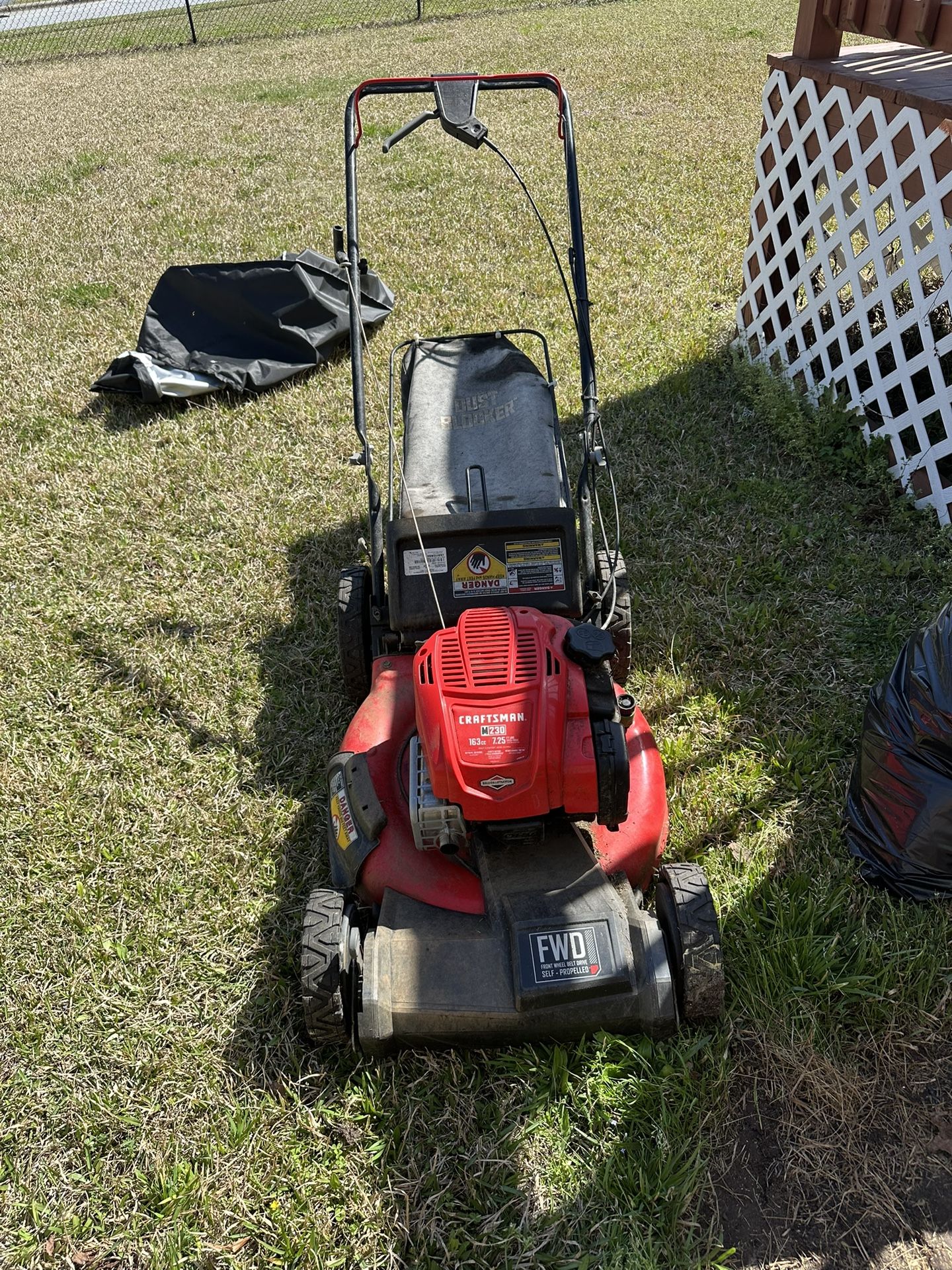 Gas Self Propelled Lawn Mower Bundle