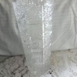 Cut Crystal Flower Vase 