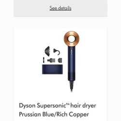 Dyson Supersonic Hair Dryer Prussian Blue/Rich Copper 