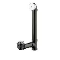 Everbilt Easy Touch 1-1/2 in. Schedule 40 Black ABS Pipe Bath Waste and Overflow Drain in Chrome
