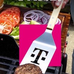 NEW T-mobile Spatula Stainless Steel Wood Handle Grill w Bottle Opener 6/25 17in