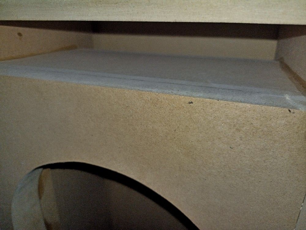 Unfinished custom twin 10in center speaker Box Tuned at 54hz