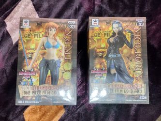 Nami And Nico Robin One Piece FILM Gold Figures 2 For 1