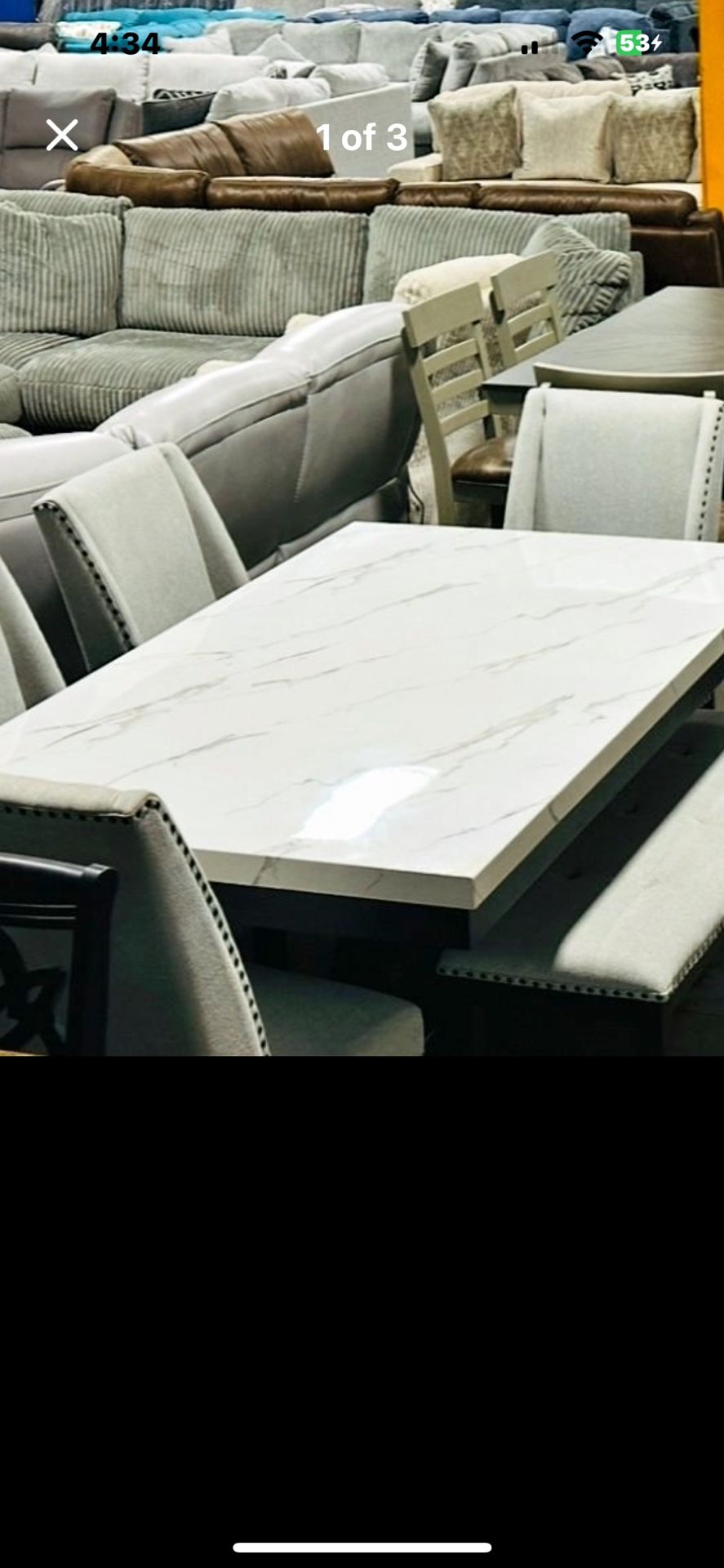 6 Seated Marble Dining Table