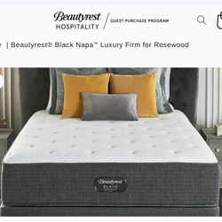 Queen Beautyrest Black Napa – Rosewood Edition (Brand New, Sealed) + FREE Box Spring