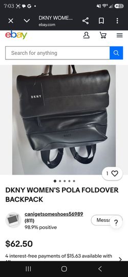 DKNY foldover backpack