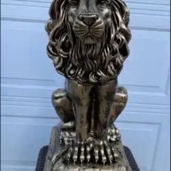 3 Foot Tall, Golden Lion Statue