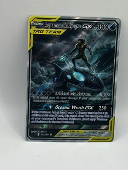 Non TCG Pokemon Aquaman & Kyogre Gx Tag Team Fan Art Card