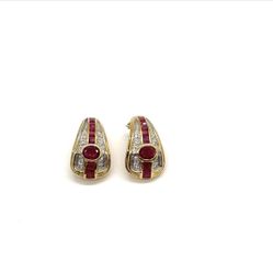 18K YG Stone Diamond Earrings EPJ027808
