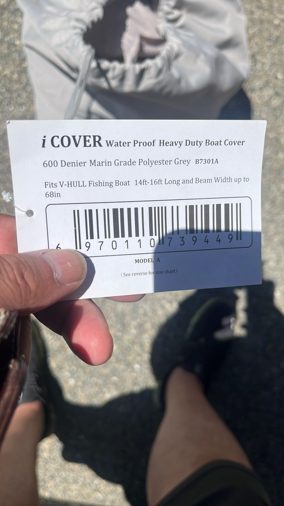 14’-16’ aluminum boat cover.
