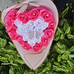 Pink And White  Rose Bouquet 