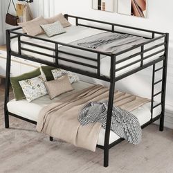 Full XL Over Queen Bunk Bed W/Heavy Duty Frame