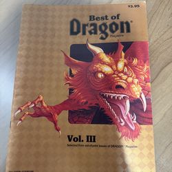 Best of Dragon Magazine Vol III – Vintage TSR AD&D