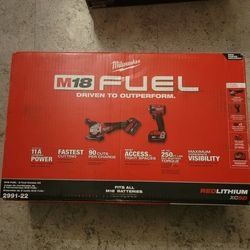 Milwaukee Fuel M18  Grinder And 3/8  Impact Wrench combo