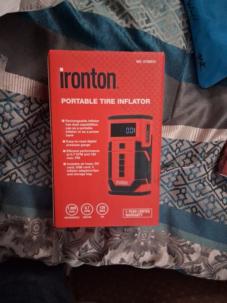 Ironton Portable Tire Inflator 120 Max