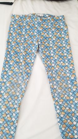Mermaid leggings (Gold sparkles)