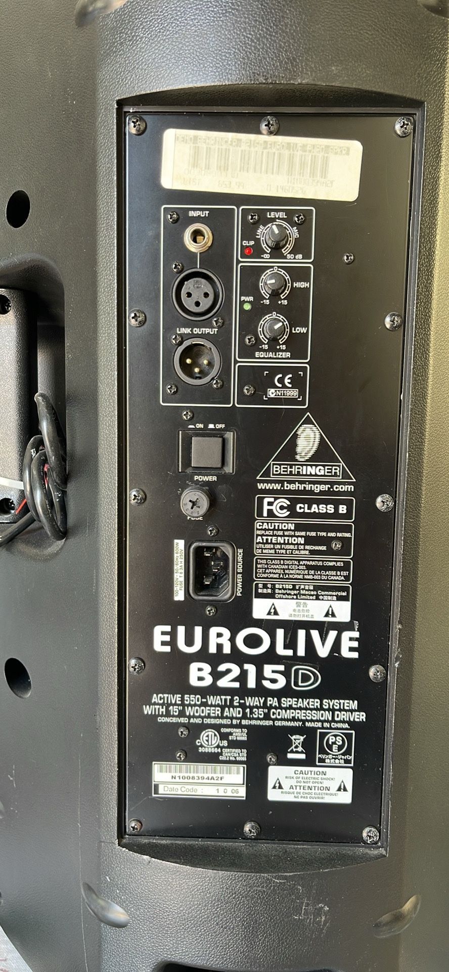 Behringer 15 Inch Amp