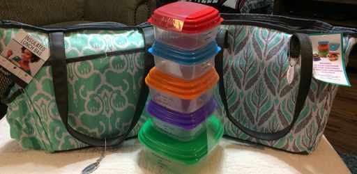 Fit & Fresh Insulated lunch bags with portion control containers (2 to chose from)
