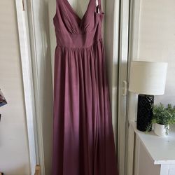 Maroon David’s Bridal Maxi Dress