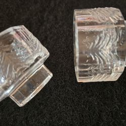 2 Xmas Candle Hilders Crystal