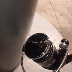 Ugly stick rod 8ft 15-30 lbs. With a Penn pursuit 5 reel 5000