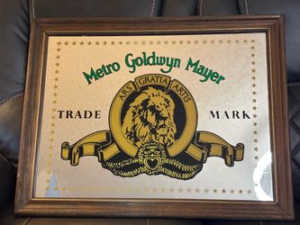 Vintage MGM Movie Studio Mirror / Sign