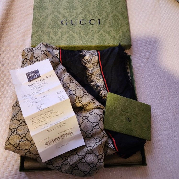 gucci scarf 100% authentic