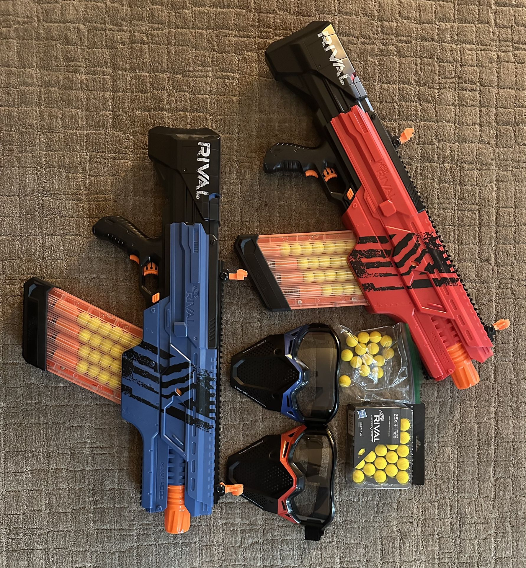 Rival Nerf Guns, Face Shields And Rounds