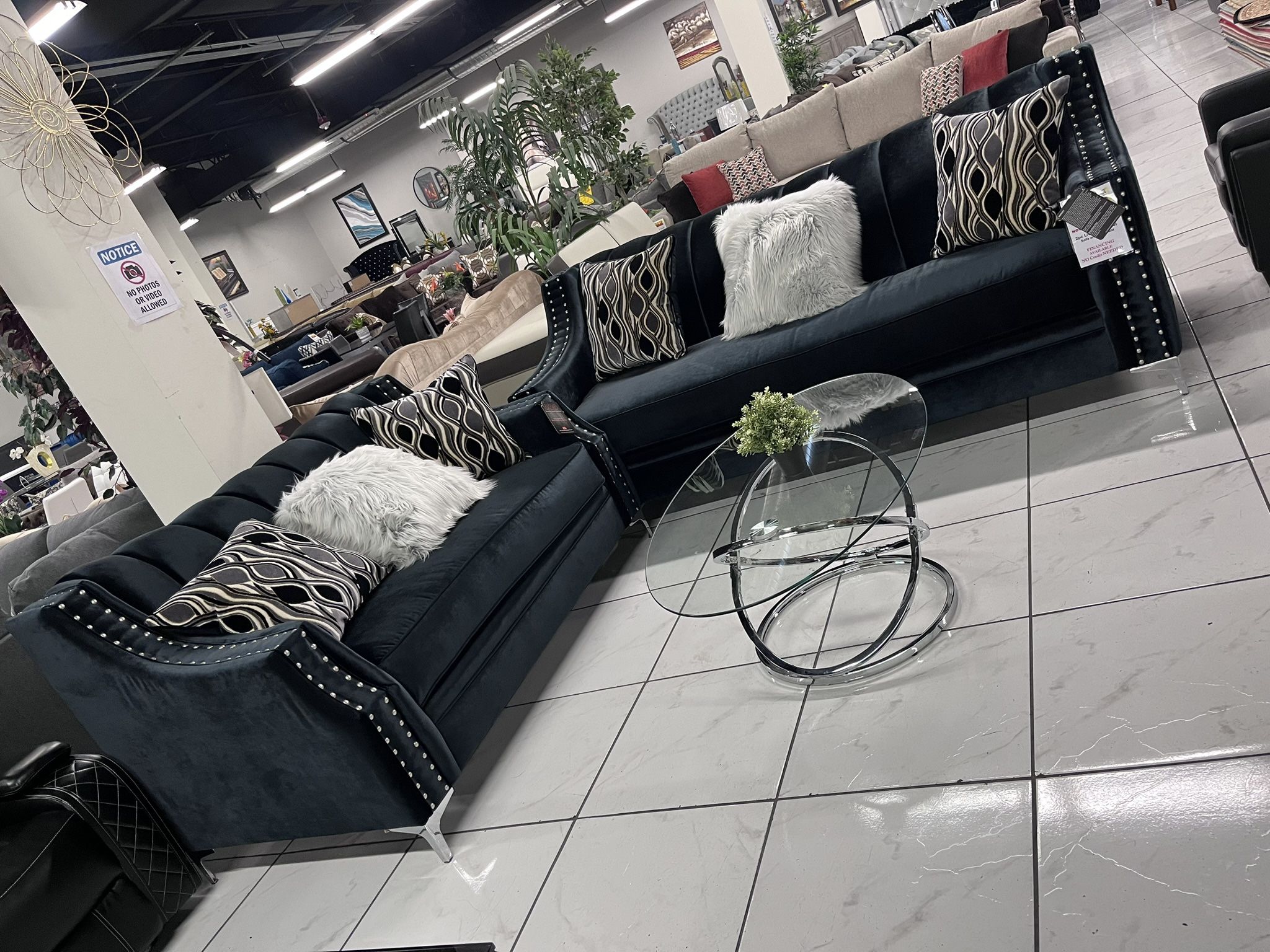Customizable Sofa Set 🖤 Black Velvet 🔥🔥