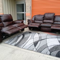 💥 🔥 Genuine Leather Recliners Set 💥🔥