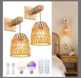 Rattan Wall Sconces