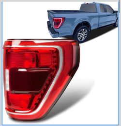 2021-23 Ford F150 Halogen Tail Lights w/Blind Spot, Right / Passenger Side
