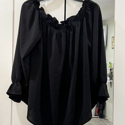 Off The Shoulder Black Top 