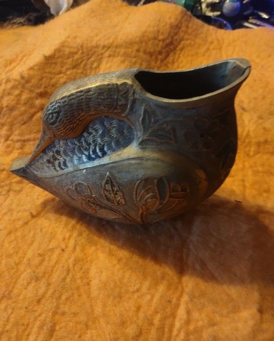 Rare Vintage Collectible Glass Duck Vase