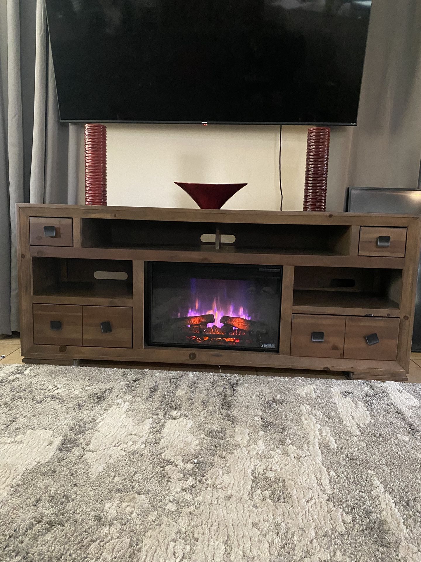 TV Stand, Electric Fire Place