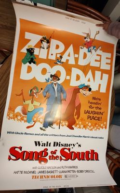 Song Of The South Original 41x81 Disney Movie Poster