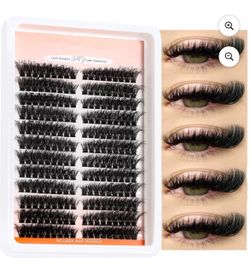 Cat eye lash clusters