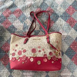 Michael kors limited edition Pink 3D flower tote Large Womend Bag