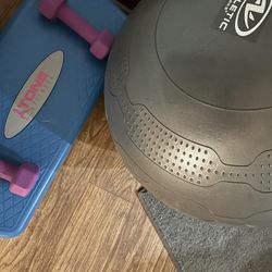 Yoga Ball, Stair Step, Dumbbells